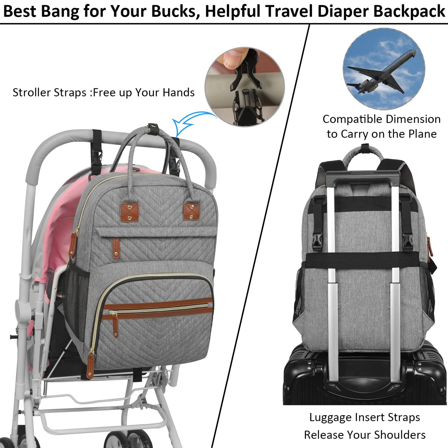 Tenot Diaper Bag Backpack Tote With Insulated Pockets For Men Baby Boys Girls Newborn Unisex Tactical Large Capacity, Multifunct