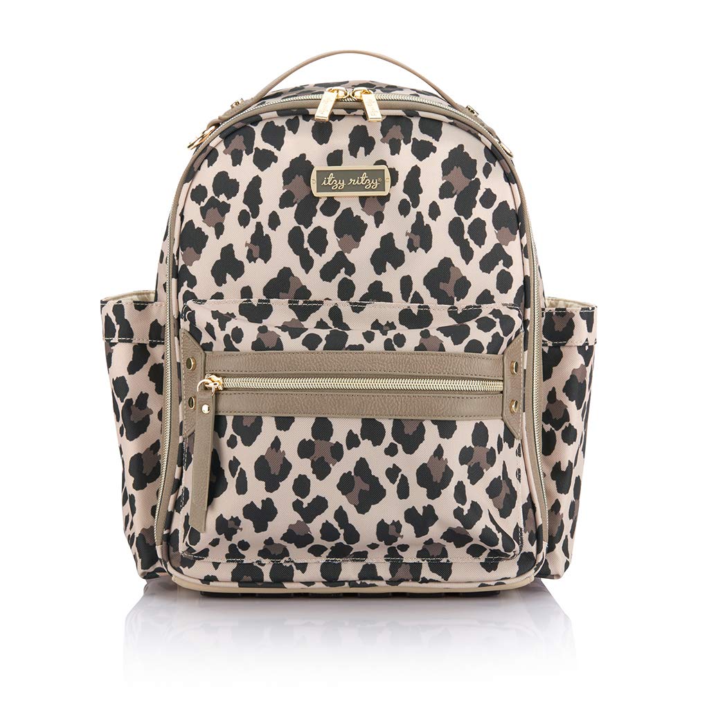 Itzy Ritzy Mini Diaper Bag Backpack - Chic Mini Diaper Bag with Changing Pad, 8 Total Pockets (4 Internal and 4 External), Grab-