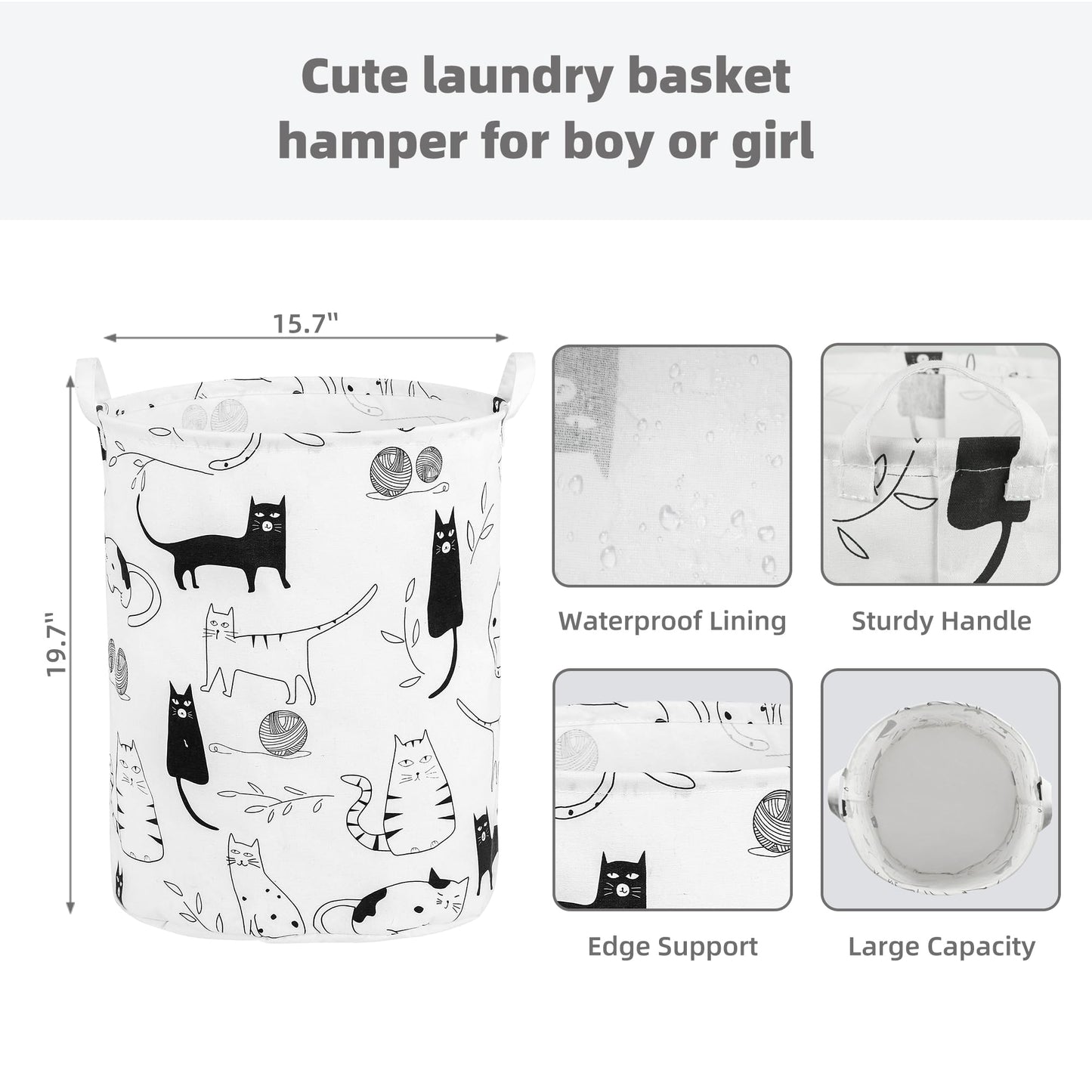 Large Foldable Laundry Basket Organizer Holder portable tall collapsible laundry hamper nusery Storage Basket Bin with Handles C