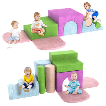ITEFDTUTNE Toddler Climbing Toys Indoor, 8-Piece Soft Foam Blocks for Toddlers, Colourful Blocks for 3 Years Old, Indoor Climb a