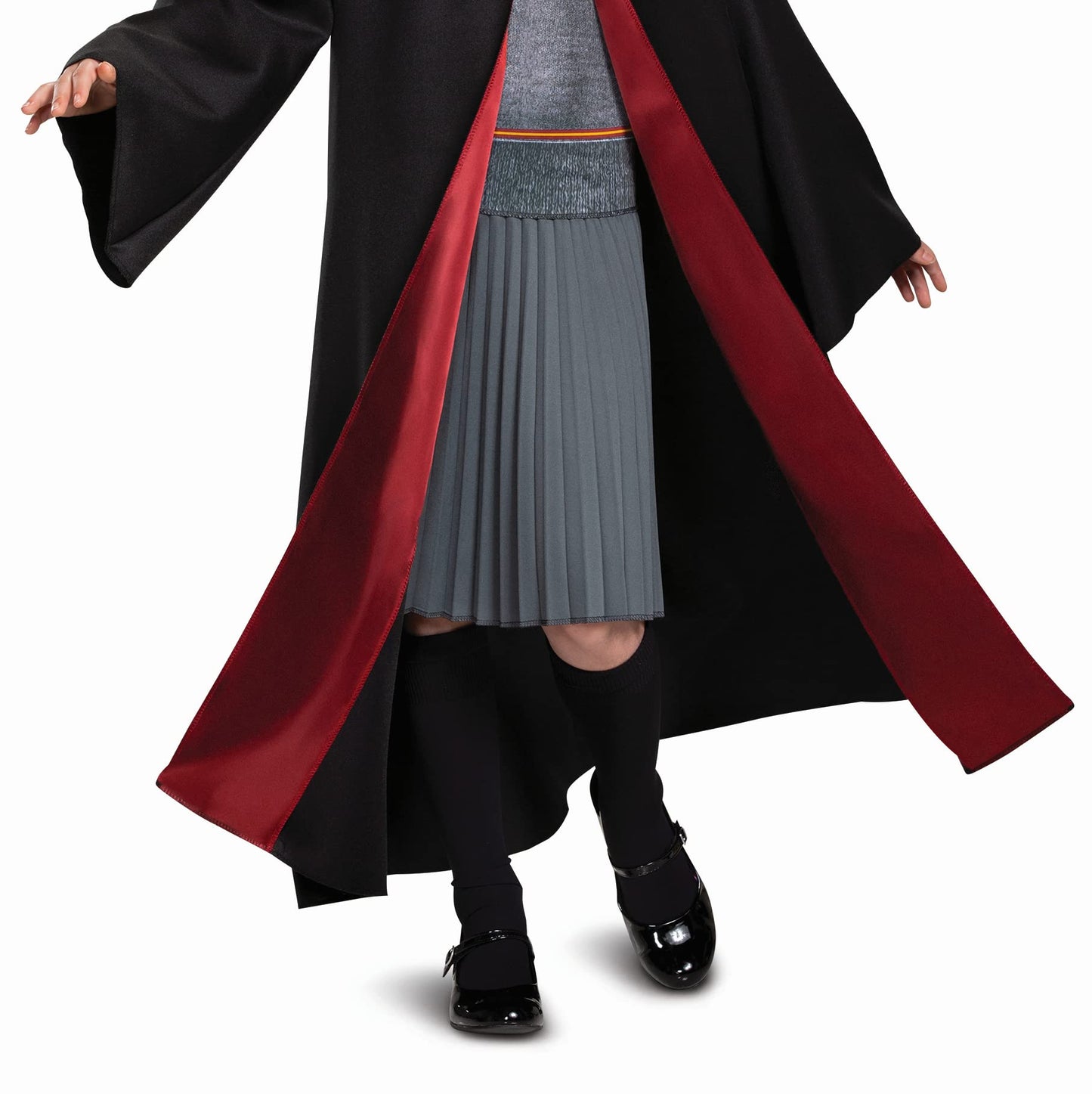 Harry Potter Hermione Granger Deluxe Girls Costume, Black & Red, Kids Size Large (10-12)