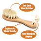 Wooden Soft Goat Bristles Brush With Baby Silicone Hair Scrubber Cradle Cap Brush For Newborns, Toddlers, Infant, Baby Hair Care