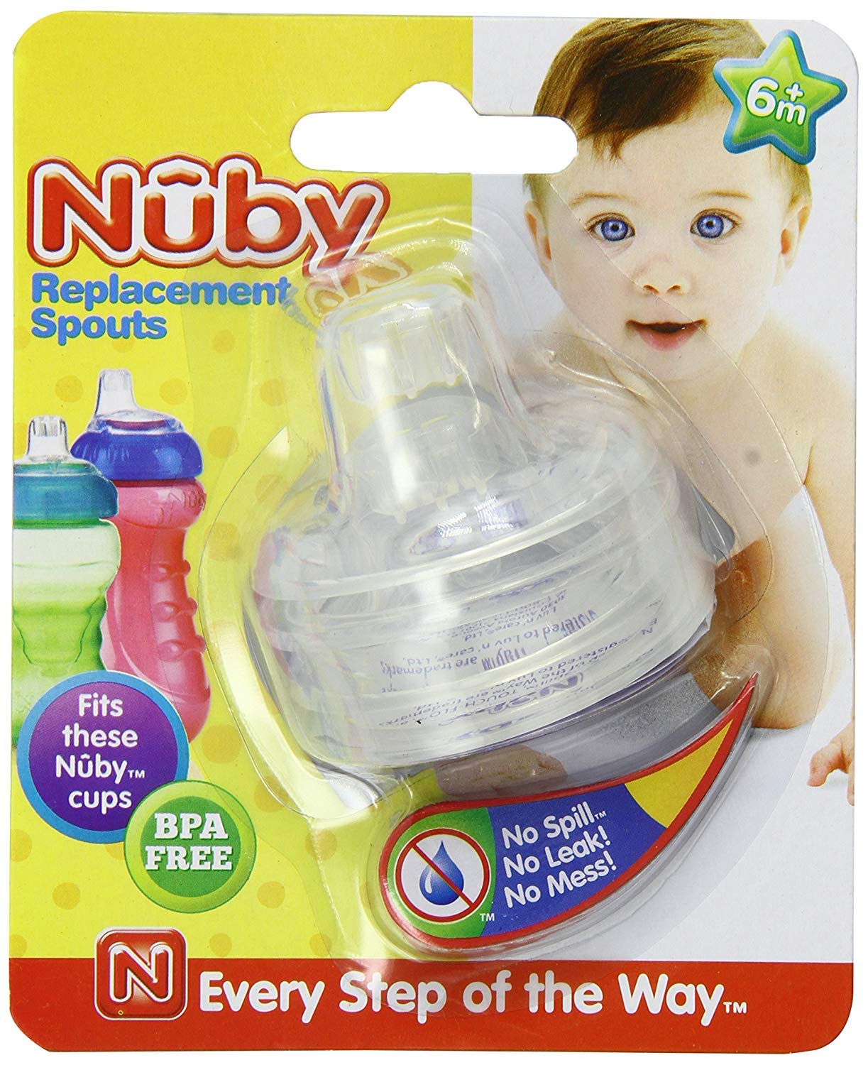 Nuby 2-Pack Replacement Silicone Spouts For Select Nuby Cups