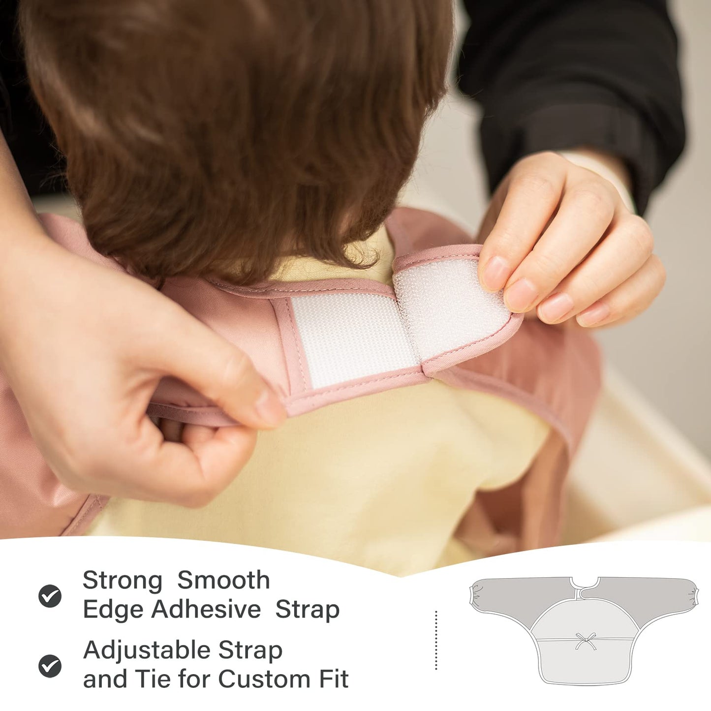 Zoosa Baby Long Sleeve Waterproof Bibs For Baby Boy Girl,Baby Led Weaning Smock Outfit For Toddler 6 Months-2 Years,Machine Wash