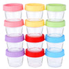 OYSIR Glass Baby Food Storage Containers,12 Pcs,4 oz Baby Jars with Lids, Reusable Small Glass Baby Food Containers for Infant &