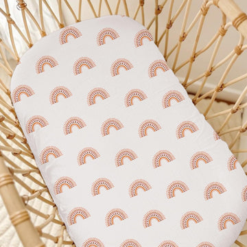 Muslin Baby Lounger Cover, Soft Breathable Newborn Lounger Pillow Cover For Boys Girls Infant (Rainbow)