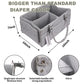 Xuanguo Baby Diaper Caddy Organizer With Handle Gender Neutral Baby Stuff Large Nursery Storage Bin Basket Portable Tote Bag Car
