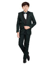 Jeetethnics Boys Green Coat Suit Set With Waistcoat Shirt And Trousers (9082C)