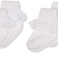Jefferies Socks 2 Pack Eyelet Lace Trim And Lace Trim Sock - White/White, 3-12 Months