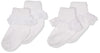 Jefferies Socks 2 Pack Eyelet Lace Trim And Lace Trim Sock - White/White, 3-12 Months