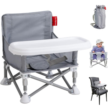 Tiny Marvels Portable 3-in-1 Baby Chair - Cozy Toddler Chair, Baby Seat with Tray, Booster Seat - Compact, Foldable, Safe with C