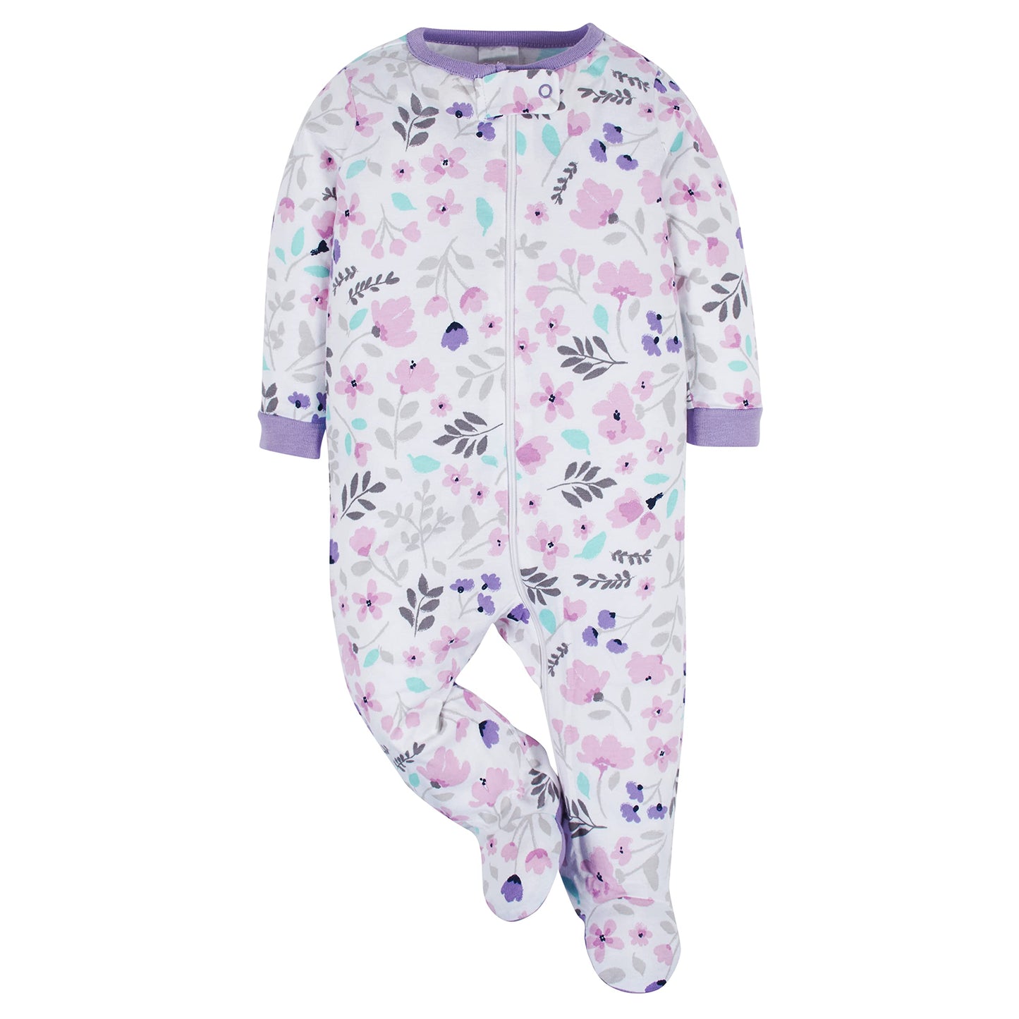 Onesies Brand Baby Girl'S 4-Pack Sleep 'N Play Footies Multi Pack, Rainbows, 0-3 Months