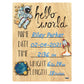 Cohas Hello World Newborn Baby Announcement Printed Wood Sign With Space Theme, 5 By 7 Inches, No Marker