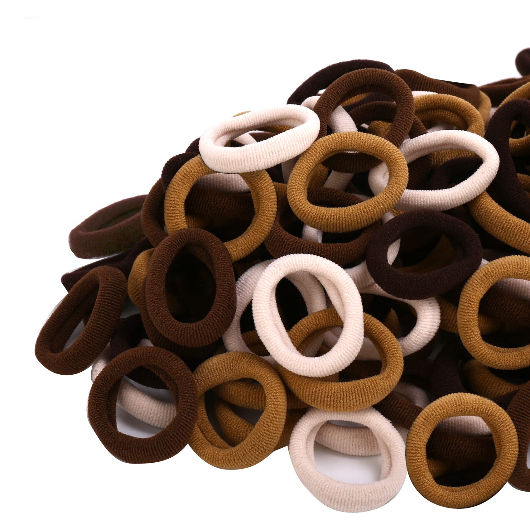 Qarwayoc Mini Hair Ties For Girls, Toddlers And Infants - Tiny No Damage Ponytail Holders And Bands (Diameter 1 Inch, 4 Colors)