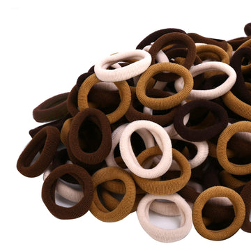Qarwayoc Mini Hair Ties For Girls, Toddlers And Infants - Tiny No Damage Ponytail Holders And Bands (Diameter 1 Inch, 4 Colors)