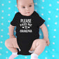 Cbtwear Please Pass Me To Grandma Baby Bodysuit Funny Infant Outfit Cute Newborn Clothes Unisex Romper (6 Months, Black)