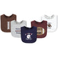 Hudson Baby Unisex Baby Cotton Bibs, Brown Football, One Size