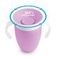 Munchkin Miracle 360 Trainer Sippy Cup With Handles, Spill Proof, 7 Ounce, 2 Pack, Pink/Purple