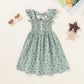Jeelligular Toddler Dress Ruffle Sleeveless Button Down Denim Dress For Toddler Girls Summer Beach Casual A-Line Sundress(Green
