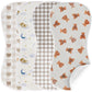 Besaomeom 4 Pack Pink Bow Baby Burp Cloths Soft Absorbent Spit up Rags Cherry Burp Cloths Pink Burping rag for Boy Girl Newborn 