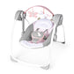 Ingenuity Comfort 2 Go Compact Portable 6-Speed Cushioned Baby Swing With Music, Folds Easy, 0-9 Months 6-20 Lbs (Pink Flora The