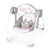 Ingenuity Comfort 2 Go Compact Portable 6-Speed Cushioned Baby Swing With Music, Folds Easy, 0-9 Months 6-20 Lbs (Pink Flora The