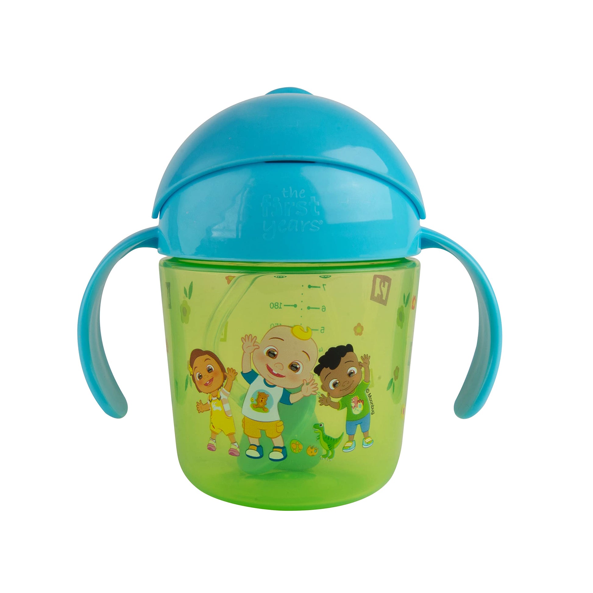 The First Years CoComelon Weighted Straw Cup - Bottle to Cup Transition Toddler Cups - 7 Oz - 6 Months and Up