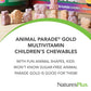 Natures Plus Animal Parade Gold Children'S Multivitamin, Grape Flavor - 120 Chewable Animal Shaped Tablets, Pack Of 2 - Vegan, G