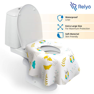 Toilet Seat Covers Disposable - 20 Pack - Waterproof, Ideal For Kids And Adults - Extra Large, Individually Wrapped For Travel,