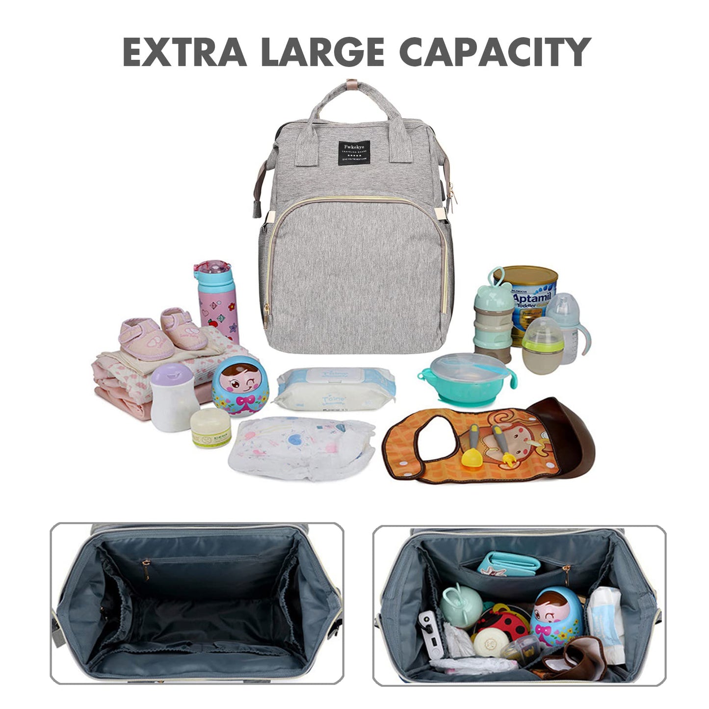 Baby Diaper Bag Backpack with Changing Station, Baby Registry Search Shower Gifts, Baby Bags for Boy Girl, New Mom Gifts for Wom