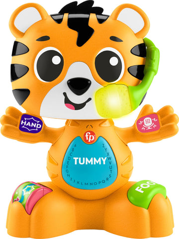 Fisher-Price Baby Learning Toy Link Squad Bop & Groove Tiger with Music & Lights for Ages 9+ Months, Compatible Only with Link S