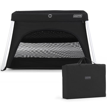 HARPPA Travel Crib with Comfy Mattress, Lightweight Portable Crib Requires No Assembly, Foldable Pack and Play for Baby and Todd