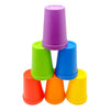 Skoolzy Rainbow Stacking Cups 6 Piece Set - Color Sorting Toys for Toddlers Primary Matching Fine Motor Skills Color Recognition