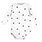Hudson Baby Unisex Baby Cotton Long-Sleeve Bodysuits, Girl Daddy Pink Navy, 9-12 Months