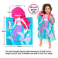 Toddler Hooded Beach Towel Coverup Cape Kids 100% Cotton Soft Quick Dry Absorbent Use For Swim Pool Bath Poncho Towels For 2 To