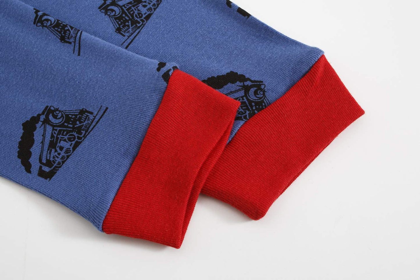 Train Pajamas For Boys 100% Cotton Train Pjs Toddler 2 Piece Long Sleeve Sleepwear Kids Clothes Set Outfits 5T