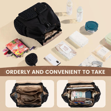Lovevook Diaper Bag Backpack, Small Cute Baby Bag, Stylish Water-Resistant Travel Bag For Mom, Baby Backpack With Changing Pad,