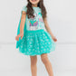 Paw Patrol Everest Toddler Girls Cosplay Costume T-Shirt Mesh Skirt Tulle Cape And Mask 4 Turquoise 2T