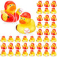 DEEKIN 48 Pcs Baseball Player Rubber Ducks 2 Inch Middle Baseball Theme Party Favors for Team Gift Decoration Yellow Rubber Duck