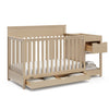Graco Shiloh 5-in-1 Convertible Crib & Changer with Drawer (Driftwood) - GREENGUARD Gold Certified Baby Crib Crafted from Wood, 