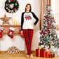 Iffei Matching Family Pajamas Sets Christmas Pj'S With Bear Printed Tee And Plaid Bottom Loungewear 9-12M
