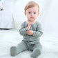 O2 Baby Baby Boys Girls Organic Cotton Zip Front Sleeper Pajamas, Footed Sleep  'N Play(Newborn, Sage)