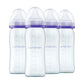 Lansinoh Anti-Colic Glass Baby Bottles For Breastfeeding Babies, 8 Ounces, 4 Count Bottles For Feeding, Baby Essentials, Include
