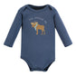 Hudson Baby Unisex Baby Cotton Long-Sleeve Bodysuits, Arctic Animals, 0-3 Months