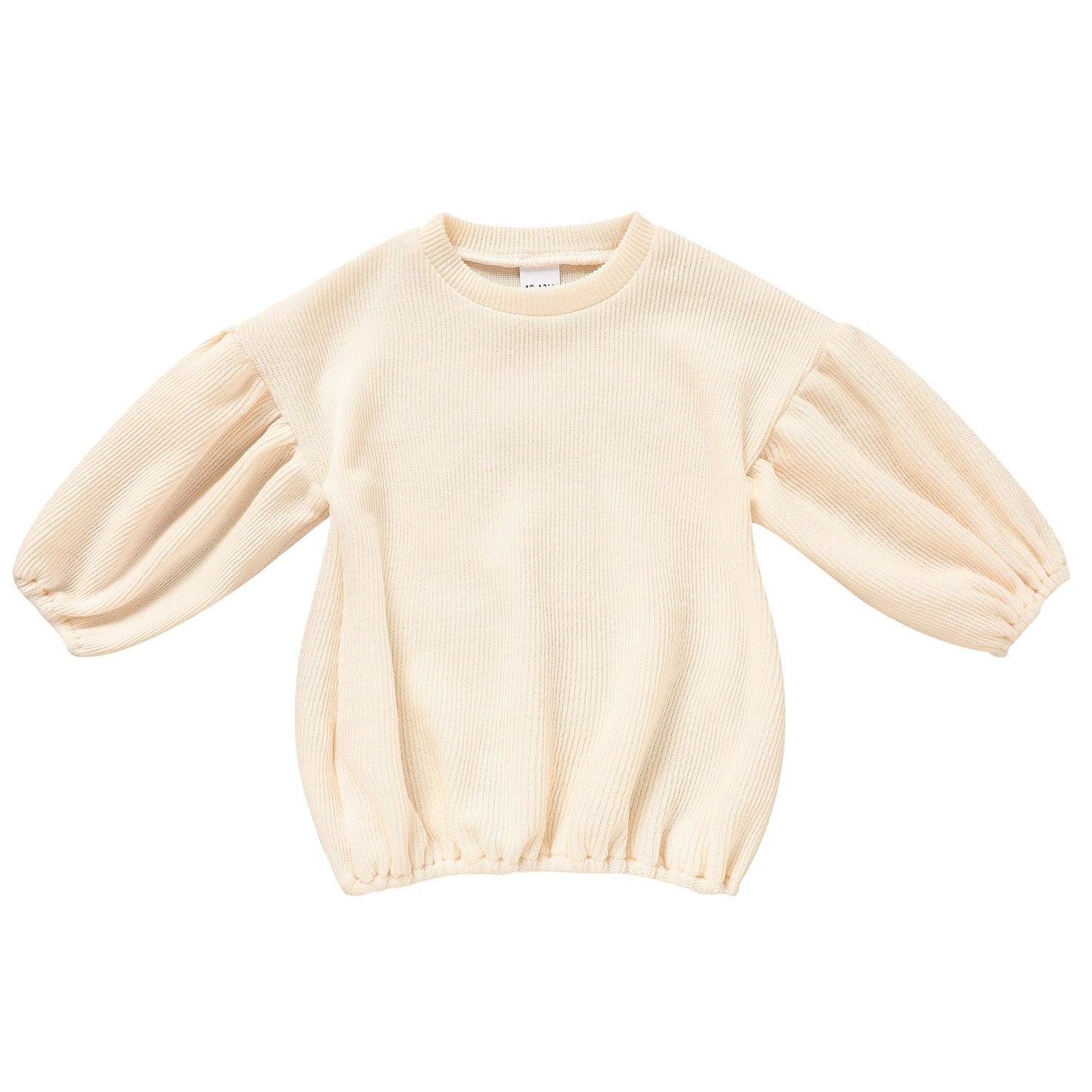 Toddler Baby Girl Sweater Round Neck Loose Long Sleeve Candy Color Knitted Pullover Tops Autumn Winter Sweatshirt (Cream, 18-24
