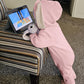 Agqt Baby Girls Bunny Costume First Easter Halloween Animal Costume One Piece Romper Bunny Ear Costumes Hoodie Outfit Pink Size