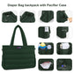 Diaper Bag Tote With Silicone Pacifier Case,Tote Bags Crossbody Hospital Bag Travel Large Mommy Bags,Baby Diaper Bag With Should