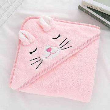 Catteyonce Hooded Baby Bath Towel-Ultra Soft, Absorbent And Hypoallergenic-Baby Bath Towels For Newborn Boy And Girl(Pink Cat, 3