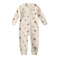Owlivia Organic Cotton Baby Boy Girl Zip Up Sleep N Play, Footless, Long Sleeve(0-3 Months, Mini Bears&Beige)