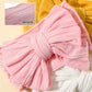 Jiahang Baby Big Hair Bow Head Wrap, Turban Knotted Knitted Headbands, Soft Silk Stretchy Hair Bands 9Pcs For Newborn Infant Tod